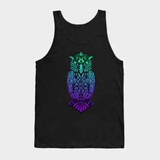 owl in gradient color aesthetics art pattern ecopop Tank Top